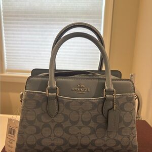 Coach Powder Blue Signature Handbag